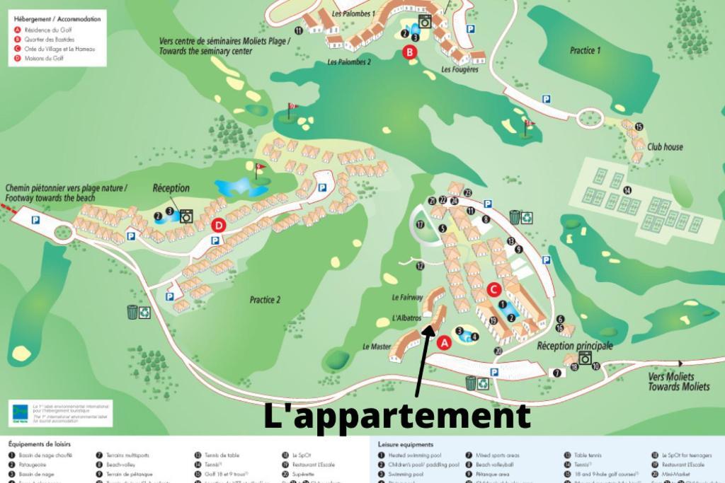 L'Appart Vue Golf Piscines Nature Ocean A Moliets Lejlighed Eksteriør billede